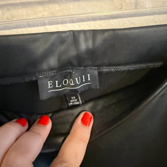 Eloquii Black Leather Pants - Picture 4 of 4